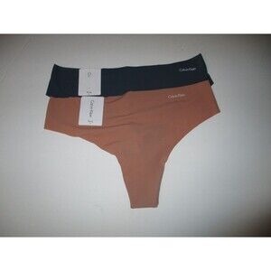 Calvin Klein Invisibles Womens Thong Underwear 2 Pack S Seamless Stretch D3428